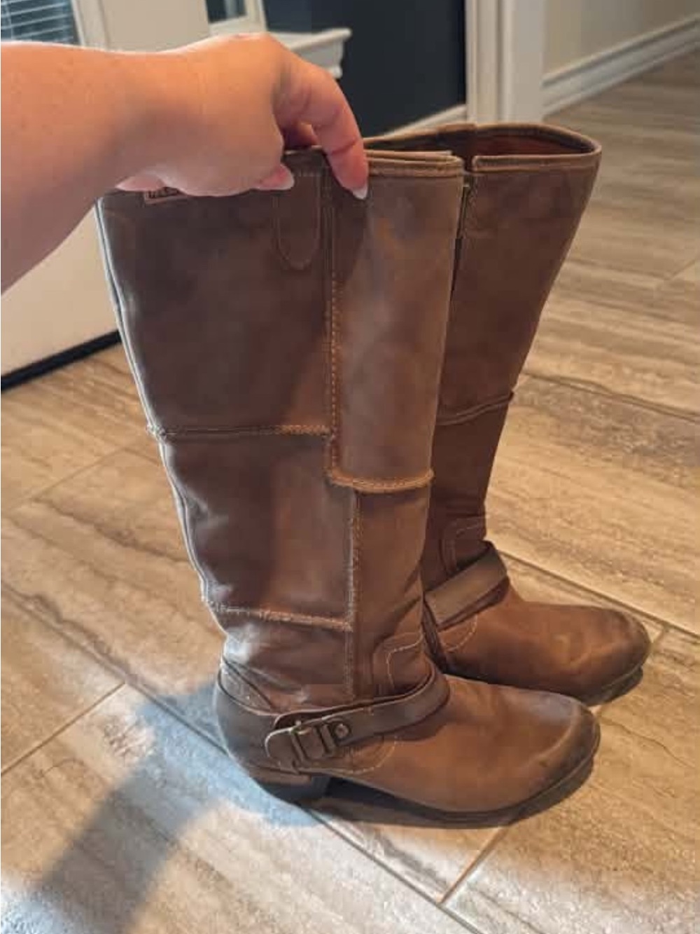 Women's Tall Riding Boots in Brown
